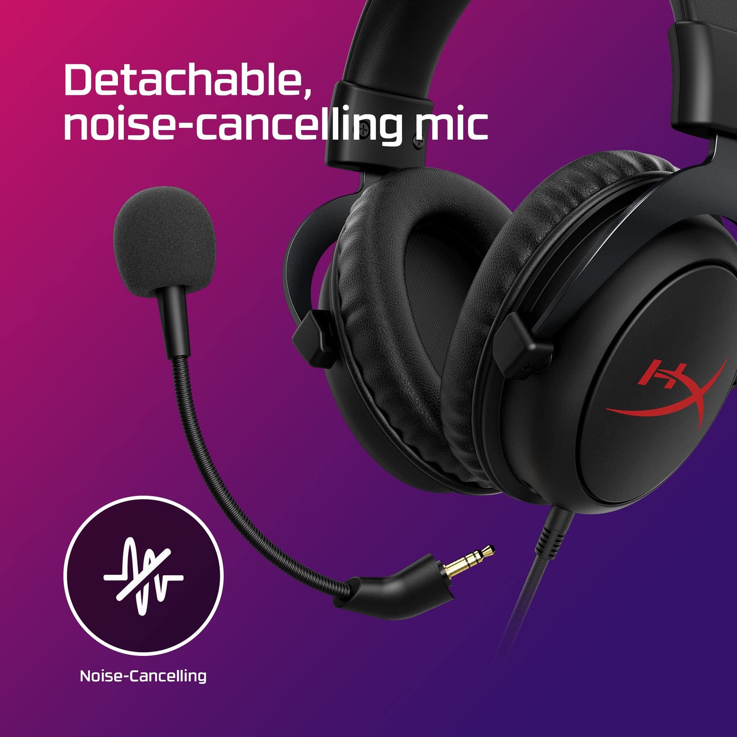 (OPEN BOX)HyperX Cloud Core On-Ear Wired Gaming Headset with Mic for PC, DTS Headpone:X (Black)