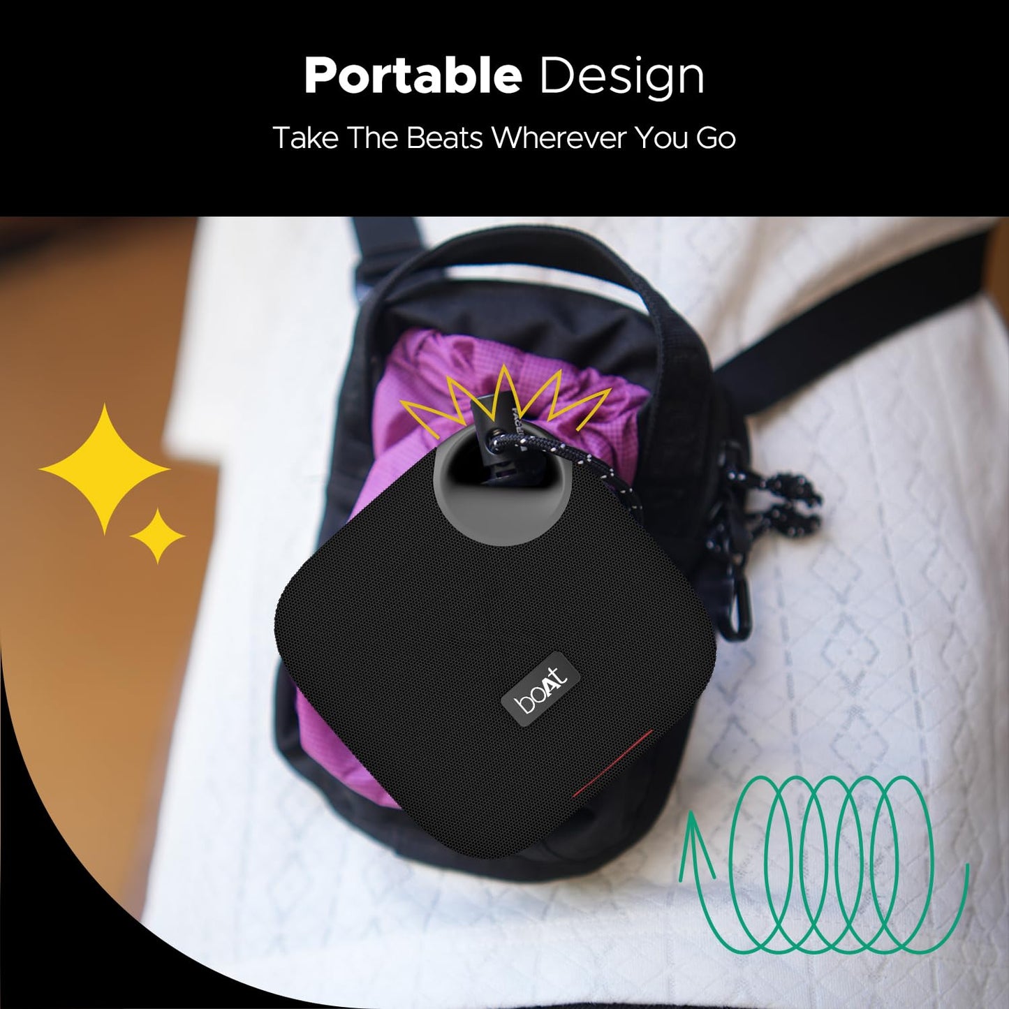 (Open Box) boAt Stone 193 Pro /190 Pro with 5W Signature Sound, Up to 12hrs of Playtime, TWS Feature, Built-in Mic, Bluetooth v5.3, AUX Port, TF Card Connectivity, IPX6 & Type-C Bluetooth Speaker(Raging Black)