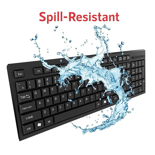 (Open Box) Quantum QHM-7406 Full-Sized Keyboard with (‰â?) Rupee Symbol, Hotkeys and 3-pieces LED function for Desktop/Laptop/Smart TV Spill-Resistant Wired USB Keyboard with 10 million keystrokes lifespan (Black)