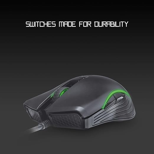 (Open Box) Redgear A-20 Wired Gaming Mouse with RGB and Upto 4800 dpi for Windows PC Gamers