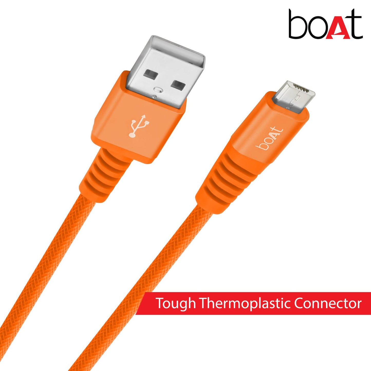 (Open Box)boAt Rugged V3 Extra Tough Unbreakable Braided Micro Usb Cable 1.5 Meter (Black)
