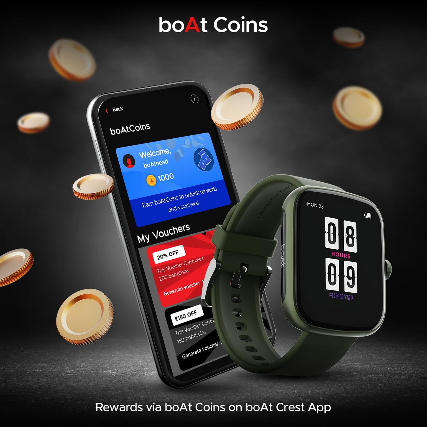 (Open Box) boAt Wave Style Call Smart Watch with Advanced BT Calling Chip,DIY Watch Face Studio, Coins, 1.69" HD Display, Health Ecosystem, Live Cricket Scores, Quick Replies, HR & SpO2