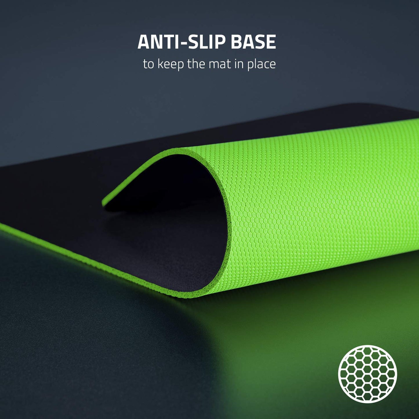 (OPEN BOX)Razer Strider - L Multilayer Synthetic Leather, Foam Padding, Head Cushion, Height Adjustable, Black/Green (RZ02-03810200-R3M1)
