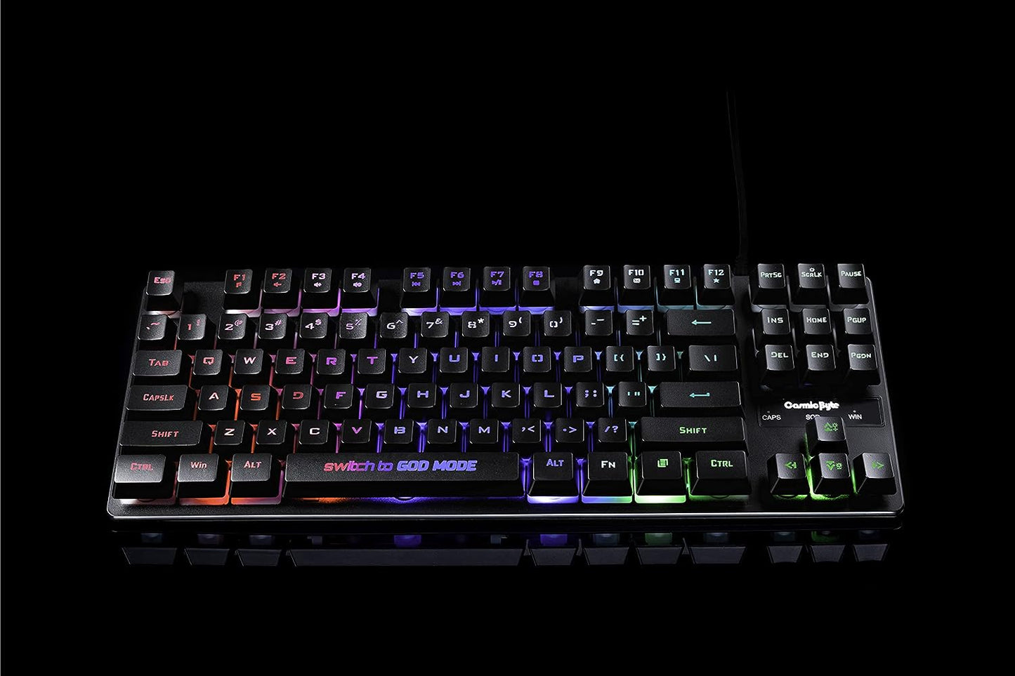 (Open Box) Cosmic Byte CB-GK-20 Styx TKL Membrane Wired USB Gaming Keyboard (Black)