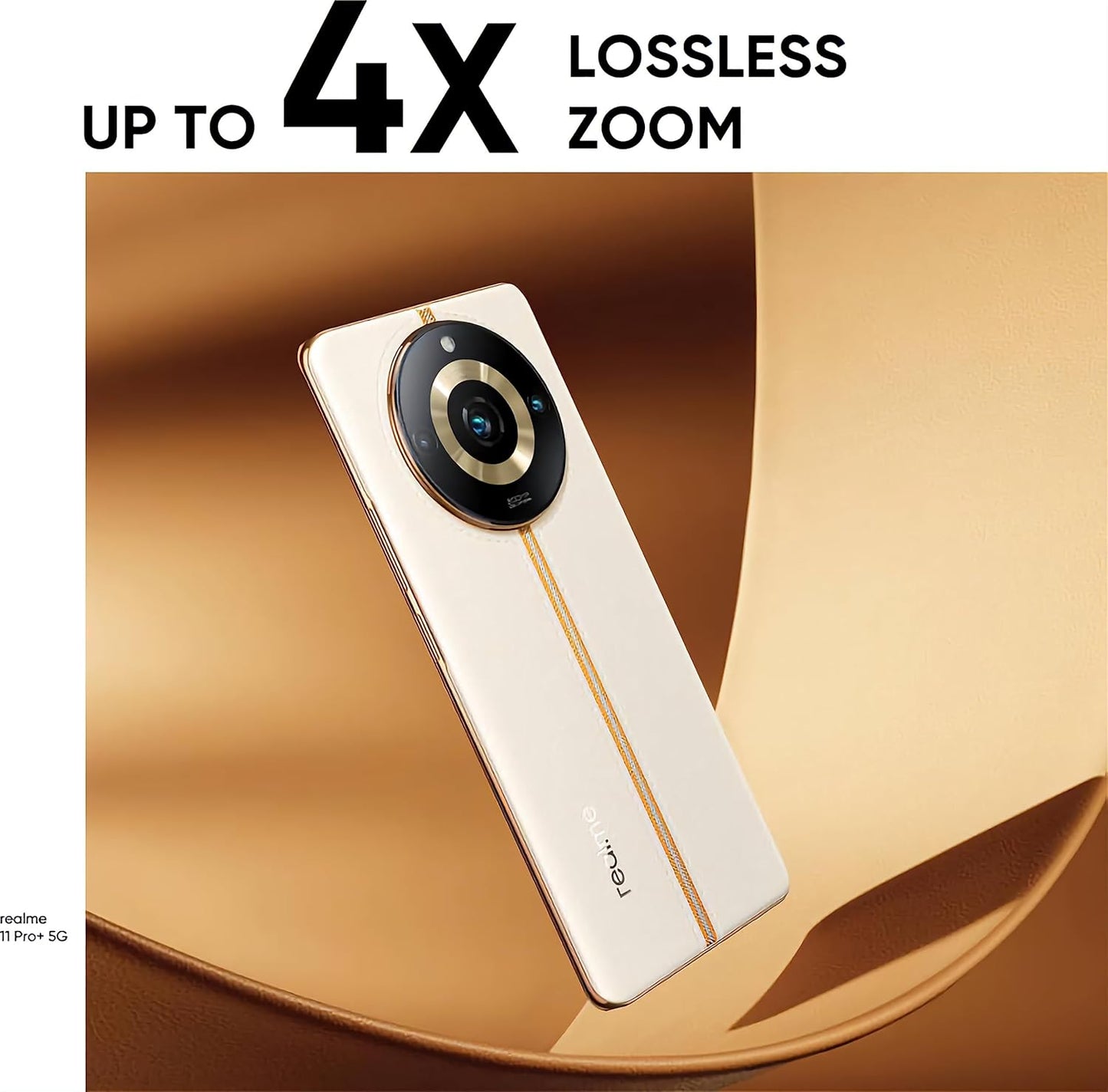 (Open Box) realme 11 Pro+ 5G (Sunrise Beige, 8GB RAM, 256GB Storage) | 120 Hz Curved Display | 200MP ProLight Camera | 7050 5G Dimensity | 12GB Dynamic RAM | Premier Vegan Leather Finish Design