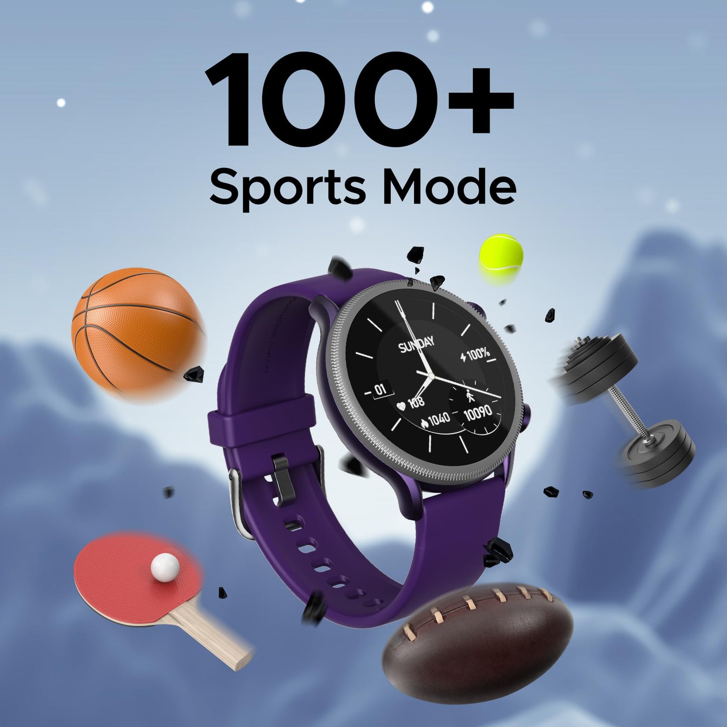 (Without box)boAt Lunar Orb w/ 1.45" (3.6 cm) AMOLED Display, BT Calling, DIY Watch Face Studio, Coins, Crest App Health Ecosystem, Live Cricket & Football Scores, IP67, Smart Watch for Men & Women(Active Black)