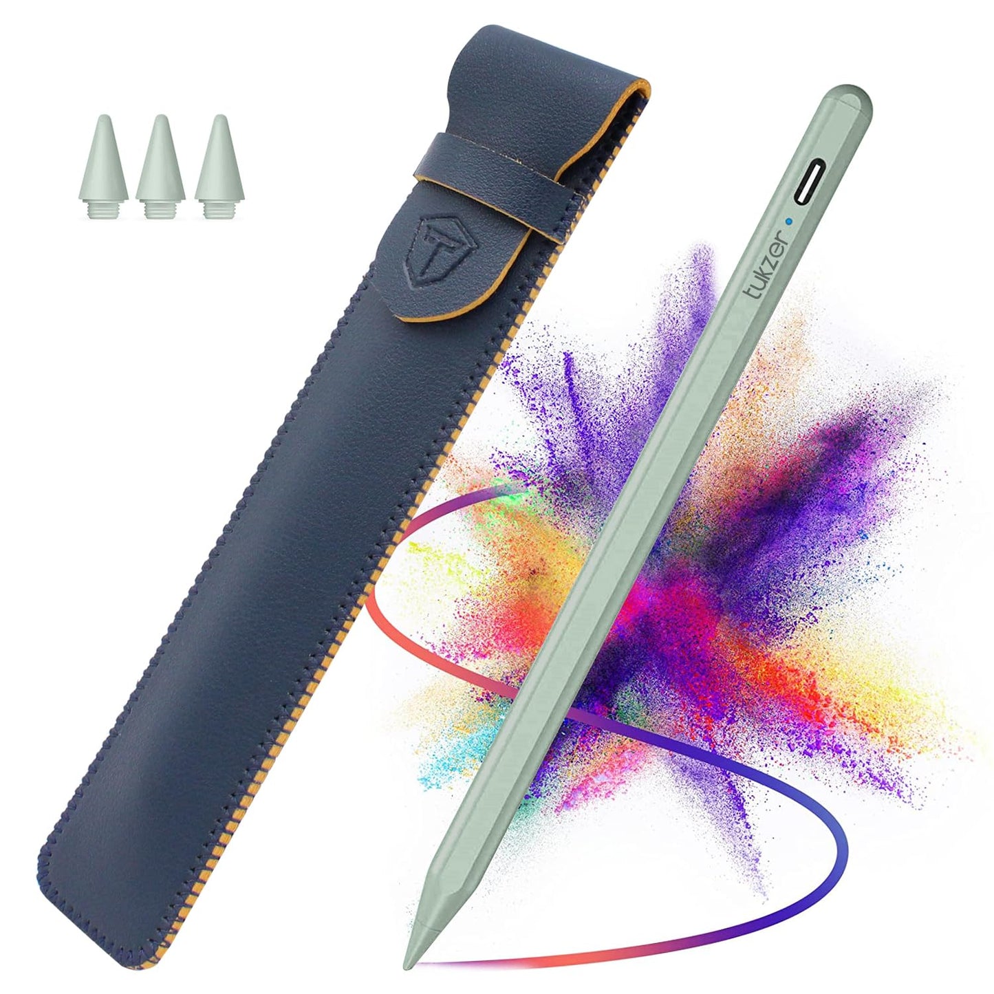(Open Box)Tukzer 5-Replacement Tip Compatible with Tukzer Stylus Pen for iPad Palm Rejection, 2nd Gen Compatible for (2018-2021) iPad 6/7/8/9 Gen; iPad Pro(11/12.9") iPad Mini (5,2021) iPad Air 3rd Gen(TZ-TIP1)