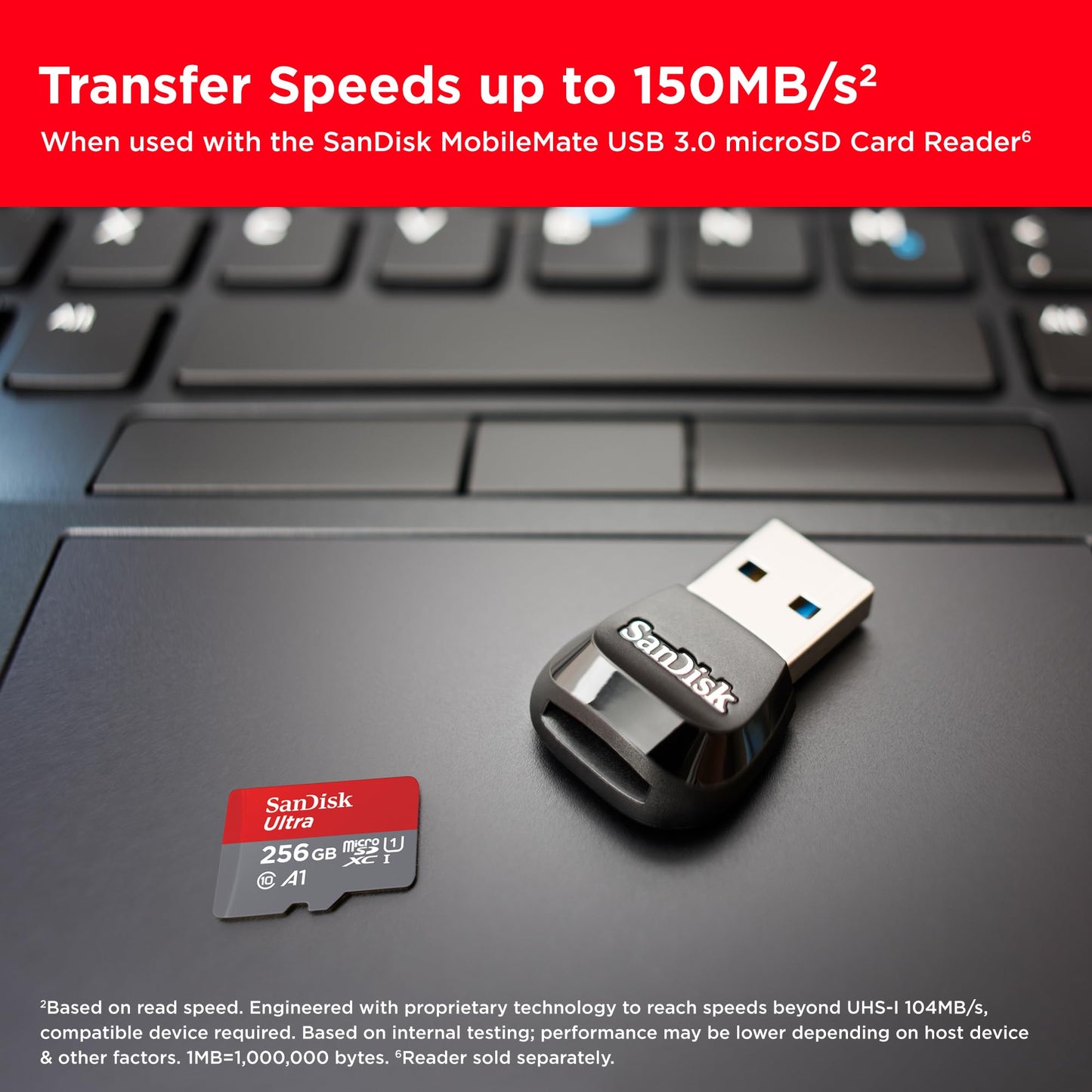 (Open Box) SanDisk Ultra 256GB microSDXC UHS-I, 150MB/s R, Memory Card, 10 Y Warranty, for Smartphones