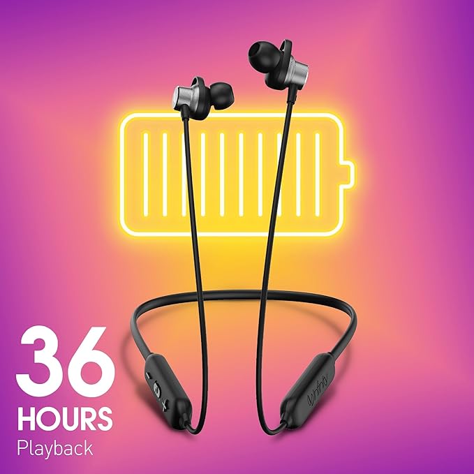 (Open Box) Infinity - JBL Tranz N400, in-Ear Headphones with 36 Hr Playtime, Fast Charge, Deep Bass Sound, Dual Equalizer, IPX5 Sweatproof, Bluetooth Headset (Black)