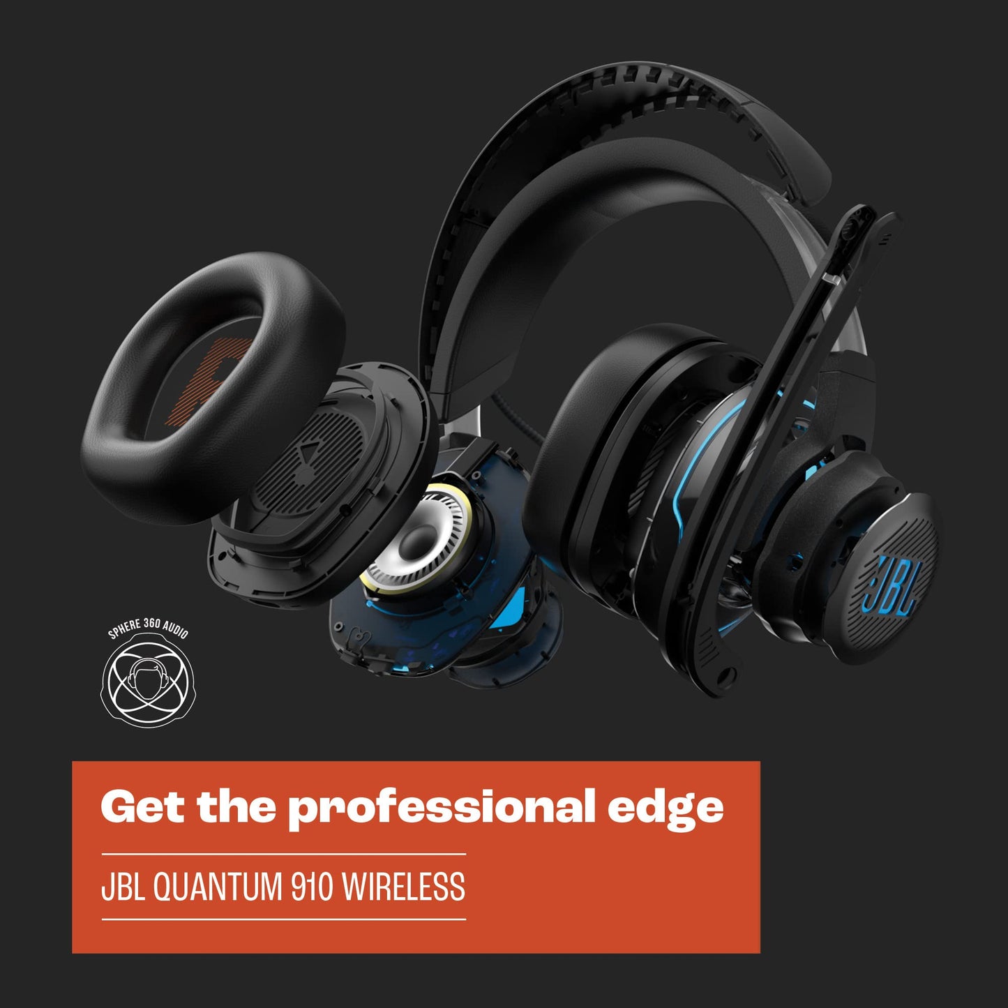 (OPEN BOX) JBL Quantum 810 Wireless Over Ear Gaming Headset with Mic, ANC, 50mm Neodymium Drivers, 43H Playtime, Low Latency, Dual Surround Sound, Boom Mic, 2.4GHz Wireless Dongle, Discord-certified Dial (Black)