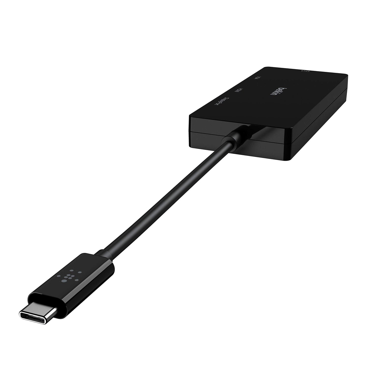 (Open Box) Belkin USB-C to VGA Adapter + Charge (Supports HD 1080p Video Resolution, 60W Pass-Through Power for Connected Devices) MacBook Pro VGA Adapter, Black