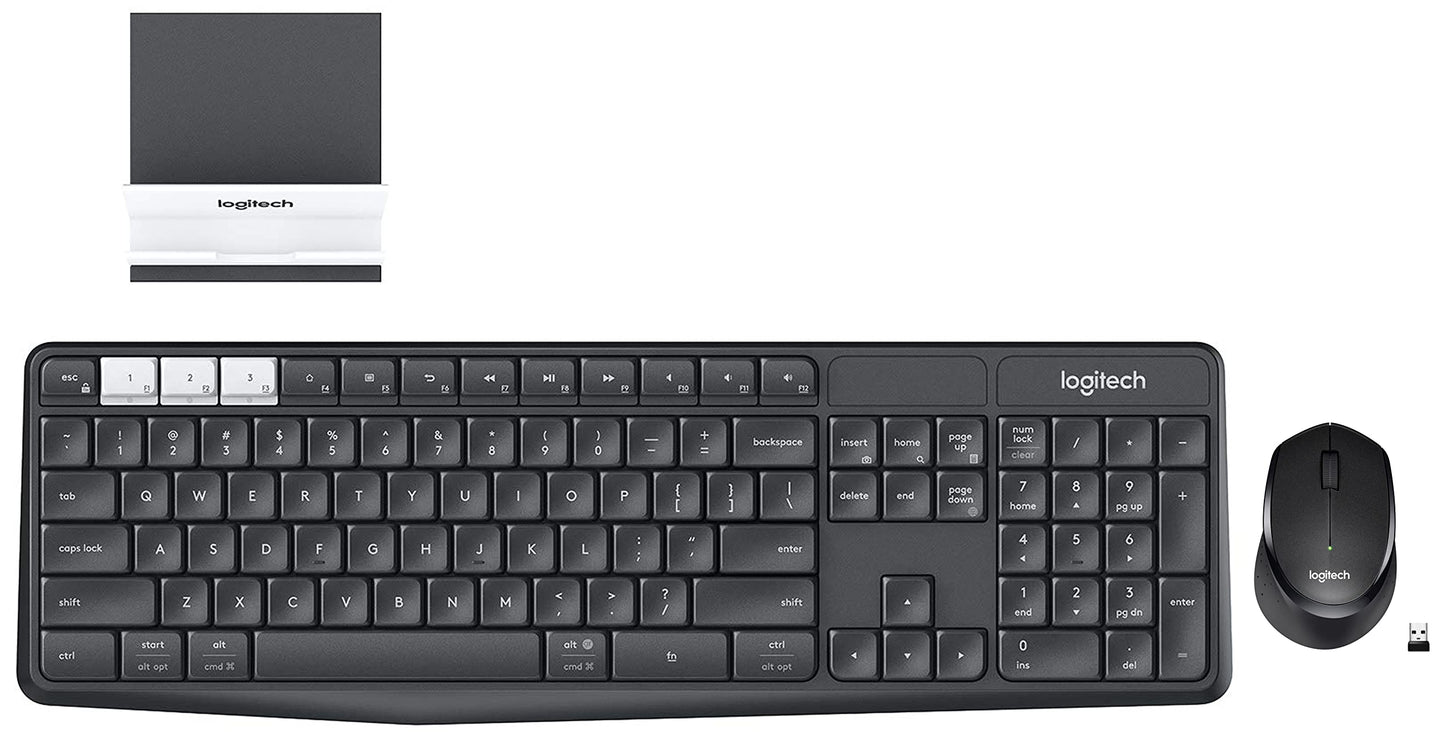 (Open Box) Logitech K375s Wireless Multi Device Keyboard (Black/ Charcoal)