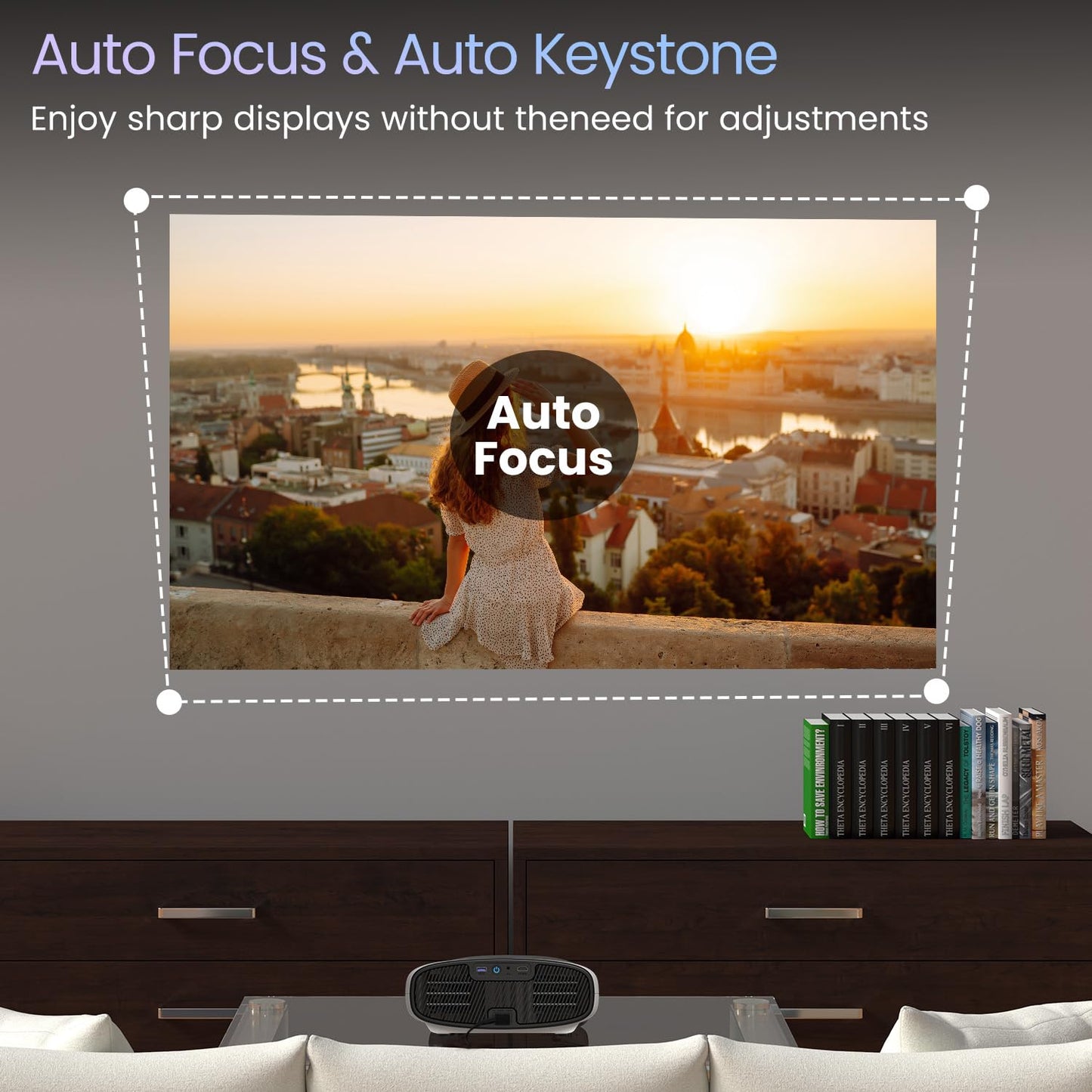 (Open Box) Portronics Beem 440 Smart LED Projector with 720p HD Resolution, Rotatable Design, Built-in Streaming Apps (Netflix, Prime Video, Hotstar), 2000 Lumens, Screen Mirroring, 3 Watts Speaker (White)