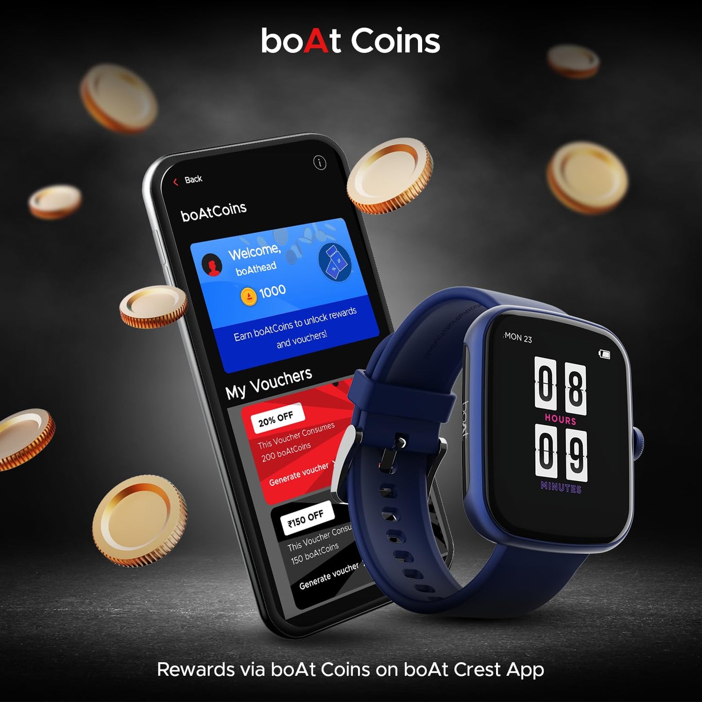(Open Box) boAt Wave Style Call Smart Watch with Advanced BT Calling Chip,DIY Watch Face Studio, Coins, 1.69" HD Display, Health Ecosystem, Live Cricket Scores, Quick Replies, HR & SpO2