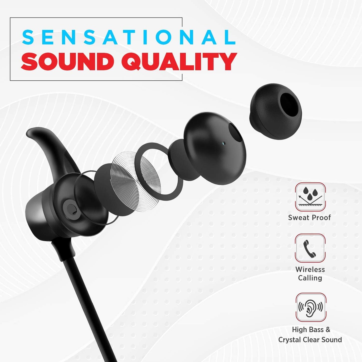 (Open Box)Intex BT Musique Bass Wireless Sports Headset