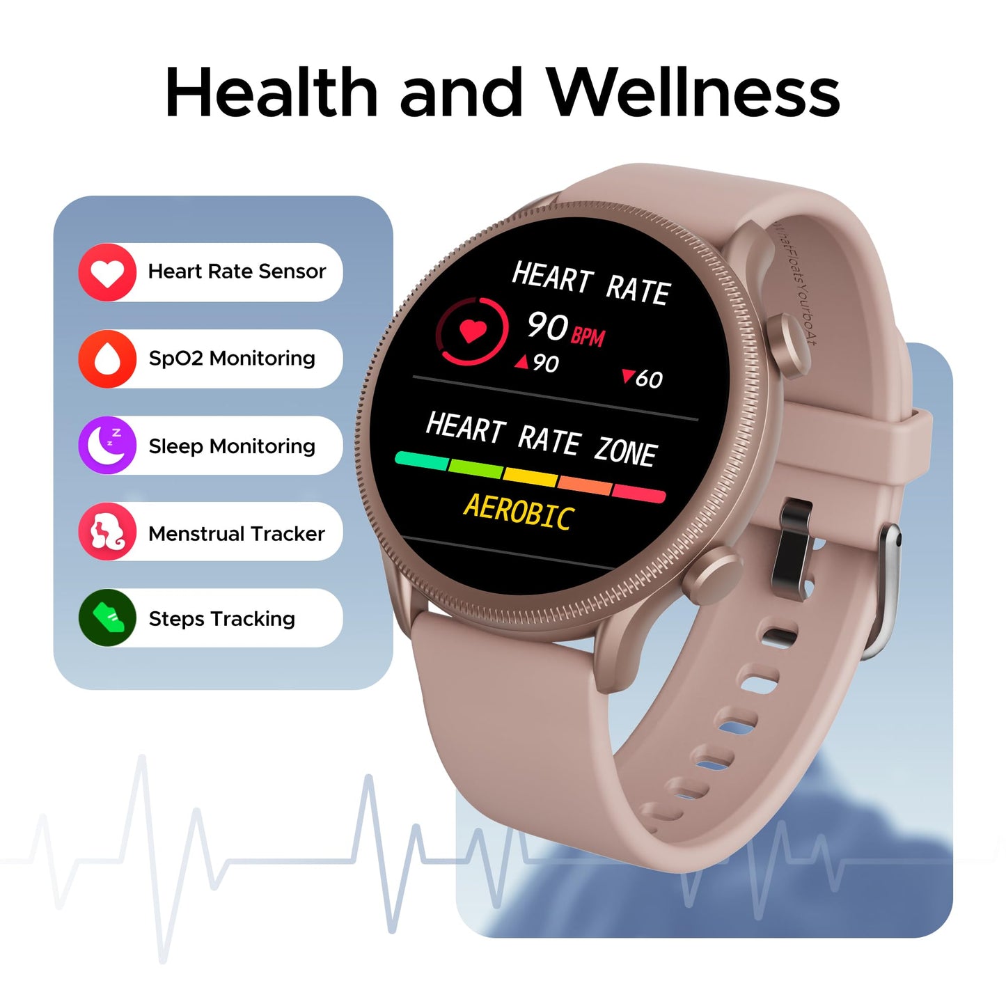 (Without box)boAt Lunar Orb w/ 1.45" (3.6 cm) AMOLED Display, BT Calling, DIY Watch Face Studio, Coins, Crest App Health Ecosystem, Live Cricket & Football Scores, IP67, Smart Watch for Men & Women(Active Black)