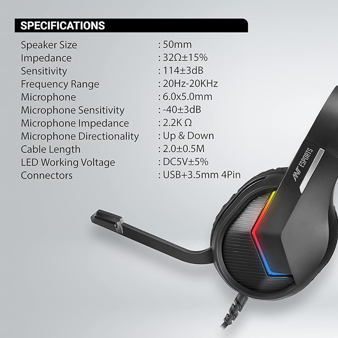 Ant esports rgb online headphones