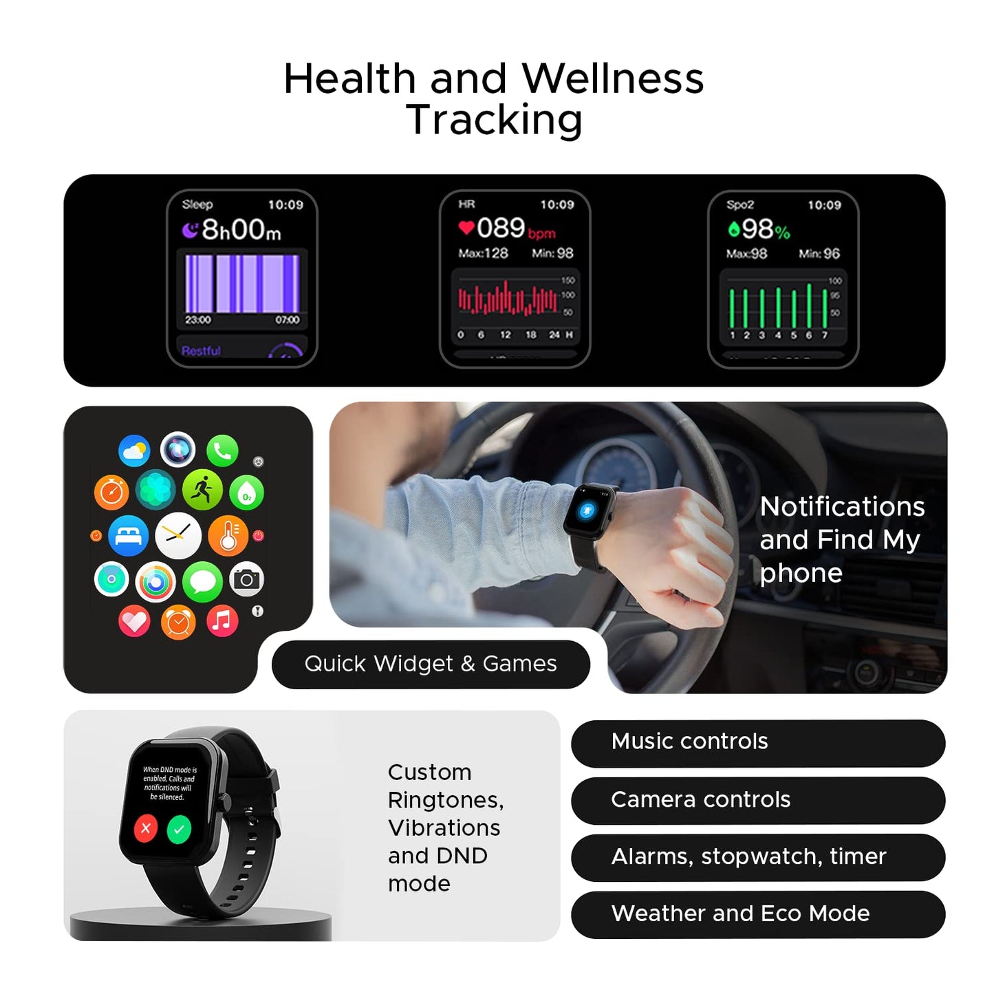 (Open Box) boAt Ultima Call Max Smart Watch w/ 2" Big HD Display, Advanced BT Calling, 100+ Sports Modes, 10 Days Battery Life, Multiple Watch Faces, IP68, HR & SpO2, Sedentary Alerts(Active Black)