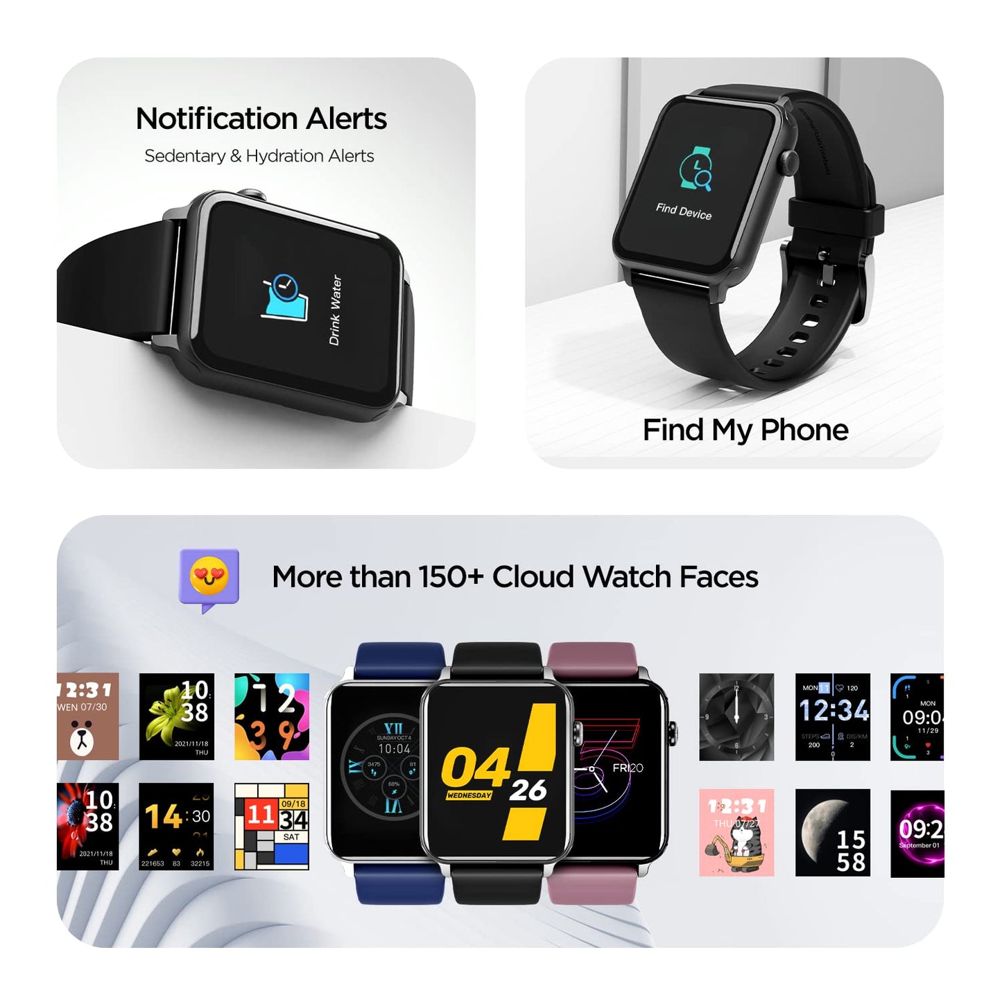(Without Box) boAt Wave Lite Smart Watch w/ 1.69" (4.2 cm) HD Display, Heart Rate & SpO2 Level Monitor, Multiple Watch Faces, Activity Tracker, Multiple Sports Modes & IP68 (Deep Blue)