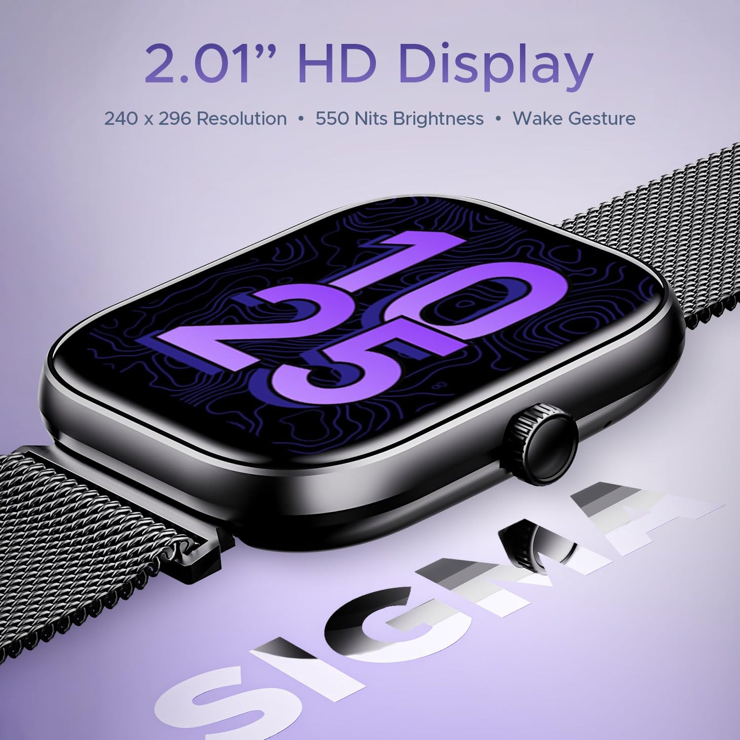 (Open Box) boAt Wave Sigma w/ 2.01" (5.1 cm) HD Display,Bluetooth Calling, Coins, DIY Watch Face Studio, 700+ Active Modes, HR&SpO2 Monitoring, Energy and Sleep Scores, Smart Watch for Men & Women(Active Black)