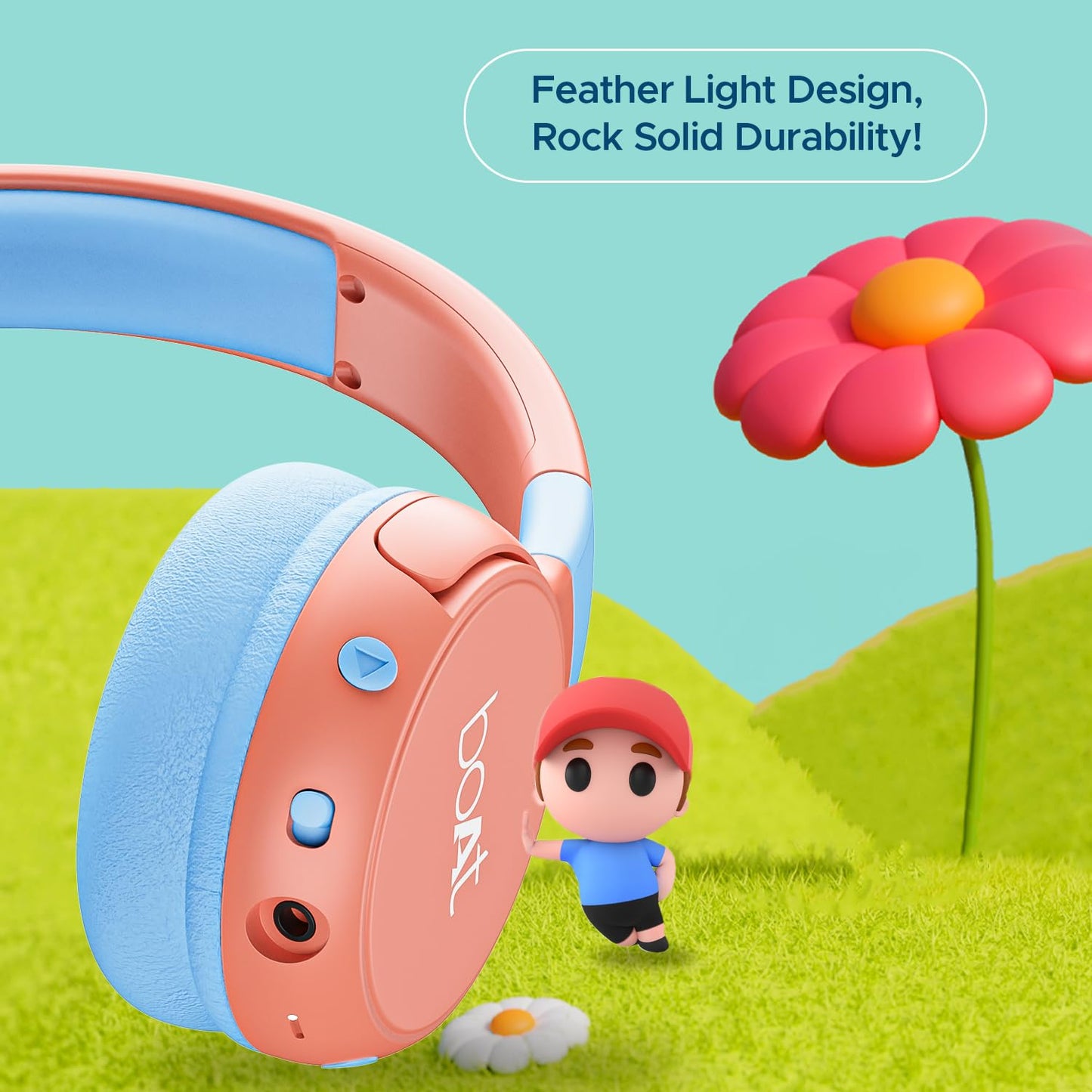 (Open Box) Rockid Rush Headphone, Aqua Aqua