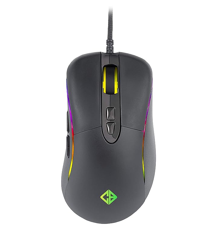 (Open Box) Cosmic Byte Equinox Alpha 5000DPI 7 Button Gaming USB Mouse, Pixart PMW3325 Sensor, Spectra RGB with Software
