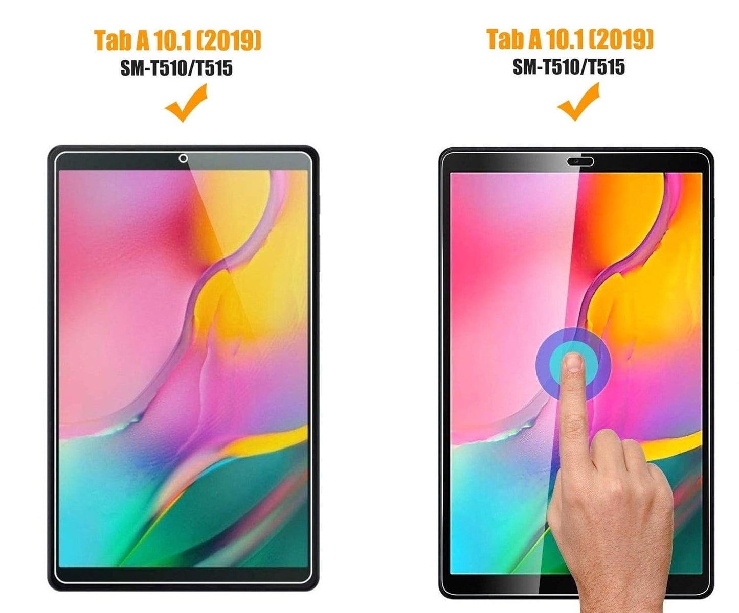 (Open Box) M.G.R.J® Tempered Glass Screen Protector Compatible for Samsung Galaxy Tab A 10.1 (2019) (SM-T510 / SM-T515) (Transparent)