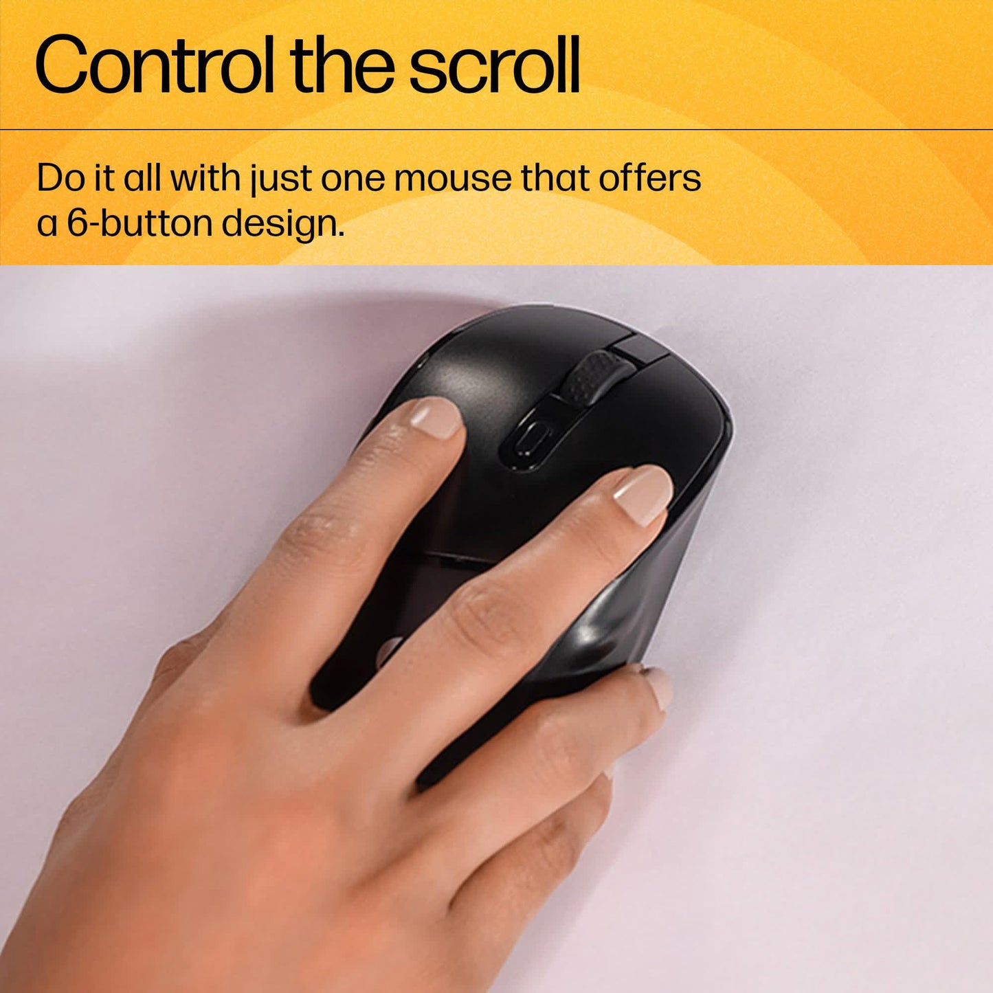 (OPEN BOX) HP M120 Wireless Mouse, USB-A Nano Dongle, 2.4 Ghz Wireless Connection, 6 Buttons, Up to 1600 Dpi, Optical Sensor, Ergonomic Design, 12-Month Battery Life, 3-Year Warranty, 60G±5%, Black, 7J4G4Aa