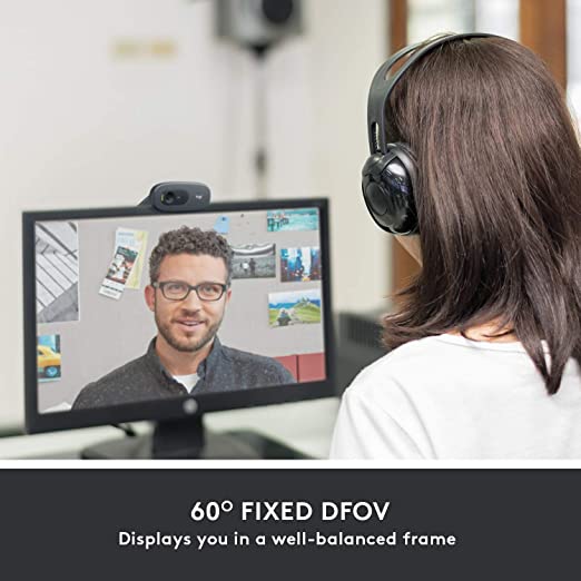 (Open Box) Logitech C505 HD Webcam - 720p HD External USB Camera for Desktop or Laptop with Long-Range Microphone, Compatible with PC or Mac