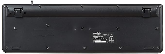 (Open Box) Amazon Basics Wired Keyboard for Windows, USB 2.0 Interface, for PC, Computer, Laptop, Mac (Black)