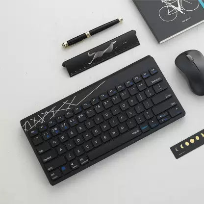 (Open Box) RAPOO 8000M/Keyboard & Mouse Combo (4 Device Connectivity), Flipkart Shortcut Key Wireless, Bluetooth Multi-device Keyboard (Black)