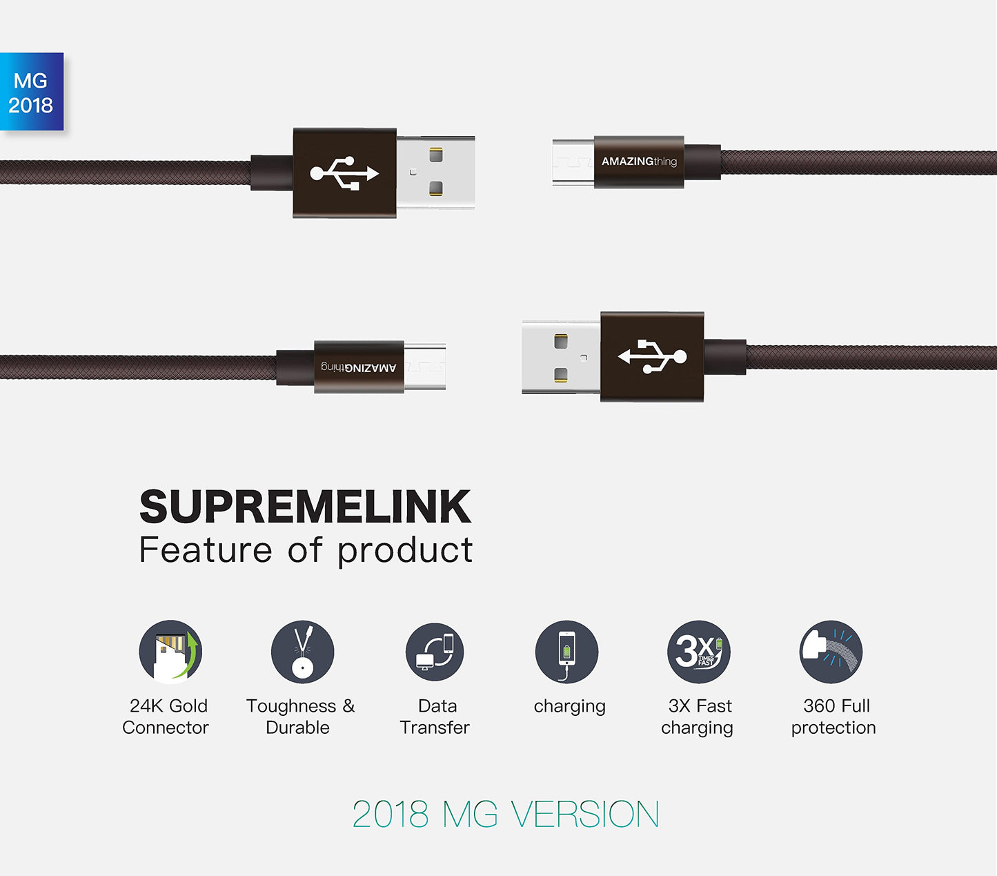 (Open Box) AMAZINGthing Micro SupremeLink 1m Data Cable