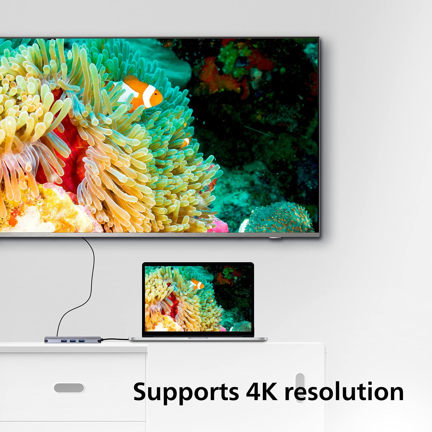 (Open Box) PHILIPS 7 in 1 USB Type C to HDMI 4K 30Hz + 3 x USB A + PD (max 60W) + Micro SD Card Slot + SD Card Slot Dock Adapter for MacBook, Windows OS, iPad, Chromebook, Surface, Android Type C Port Devices