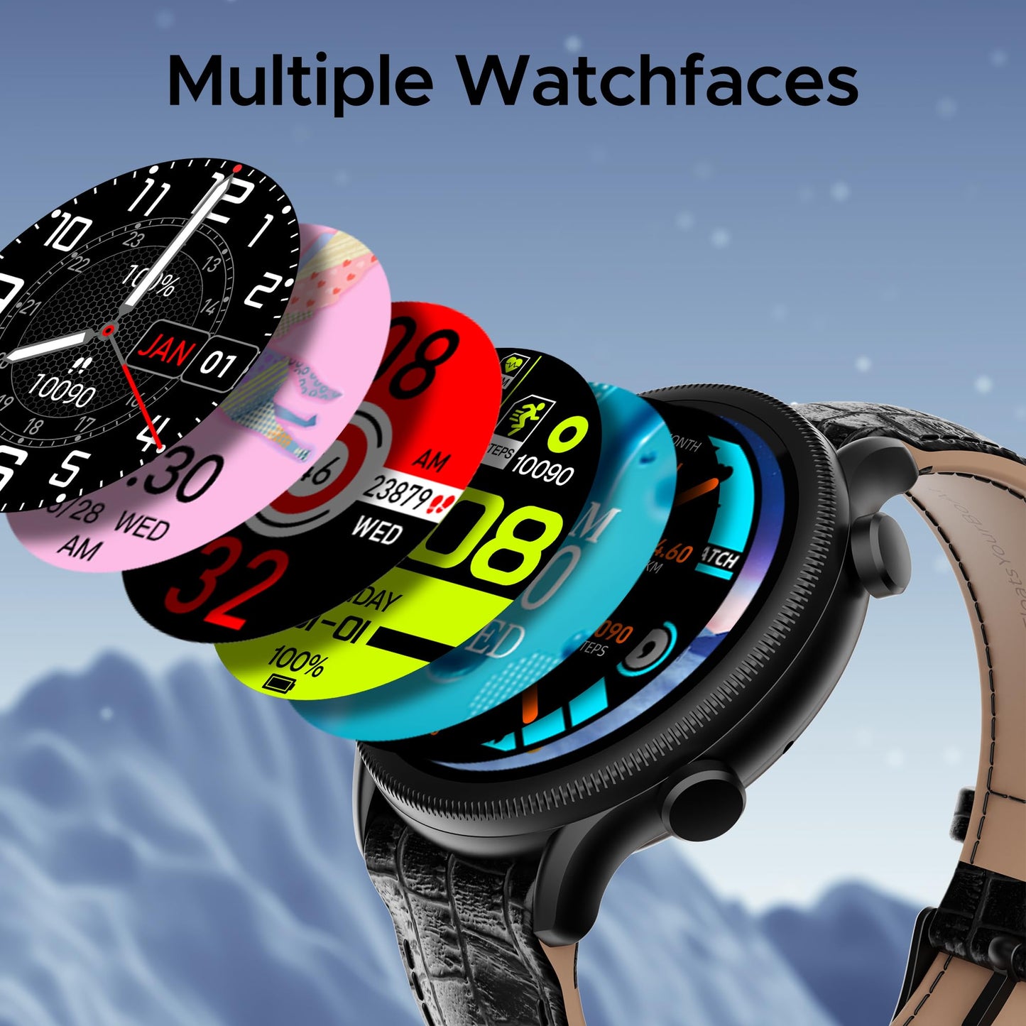 (Without box)boAt Lunar Orb w/ 1.45" (3.6 cm) AMOLED Display, BT Calling, DIY Watch Face Studio, Coins, Crest App Health Ecosystem, Live Cricket & Football Scores, IP67, Smart Watch for Men & Women(Active Black)