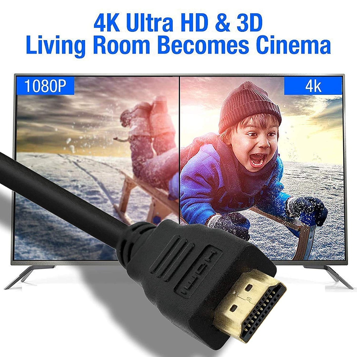 (Open Box)NISHTECH HDMI to VGA, High Speed 1080P HDMI to VGA Adapter (Male to Female) for Computer, Desktop, Laptop, PC, Monitor, Projector, HDTV, Chromebook, Raspberry Pi, Roku, Xbox and More - Black