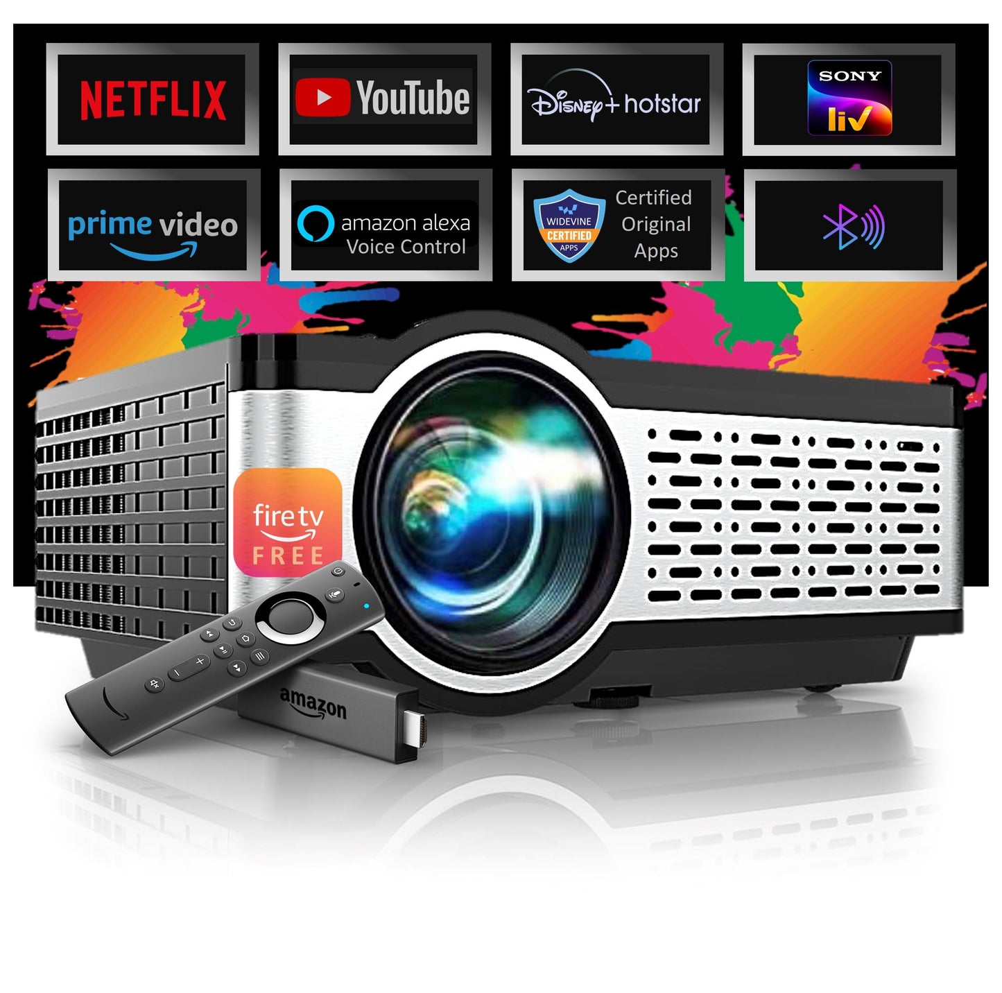 (Open Box) Egate K9 Pro-Max Android FHD 1080p LED Projector,