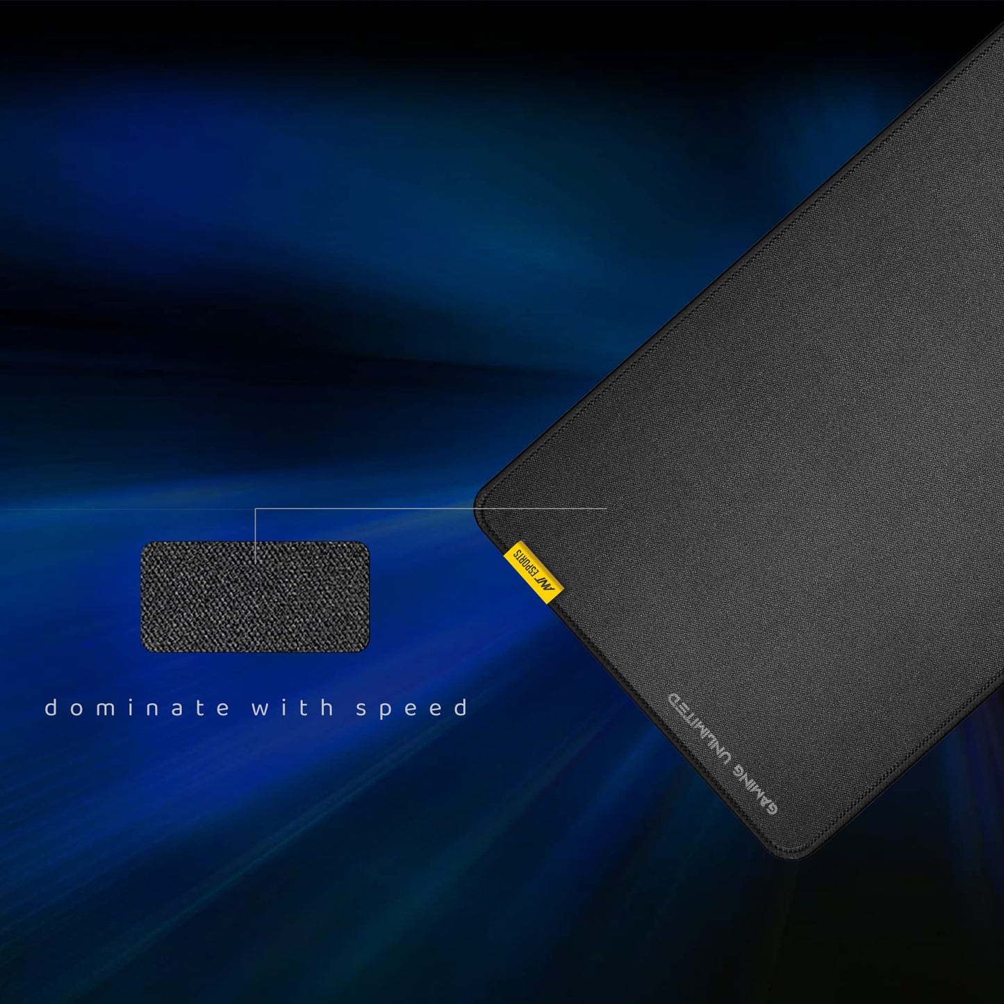 (Open box)Ant Esports MP280S - Speed Gaming Mouse Pad-L- Large with Stitched Edges, Waterproof Non-Slip Base for Gaming & Office – Black