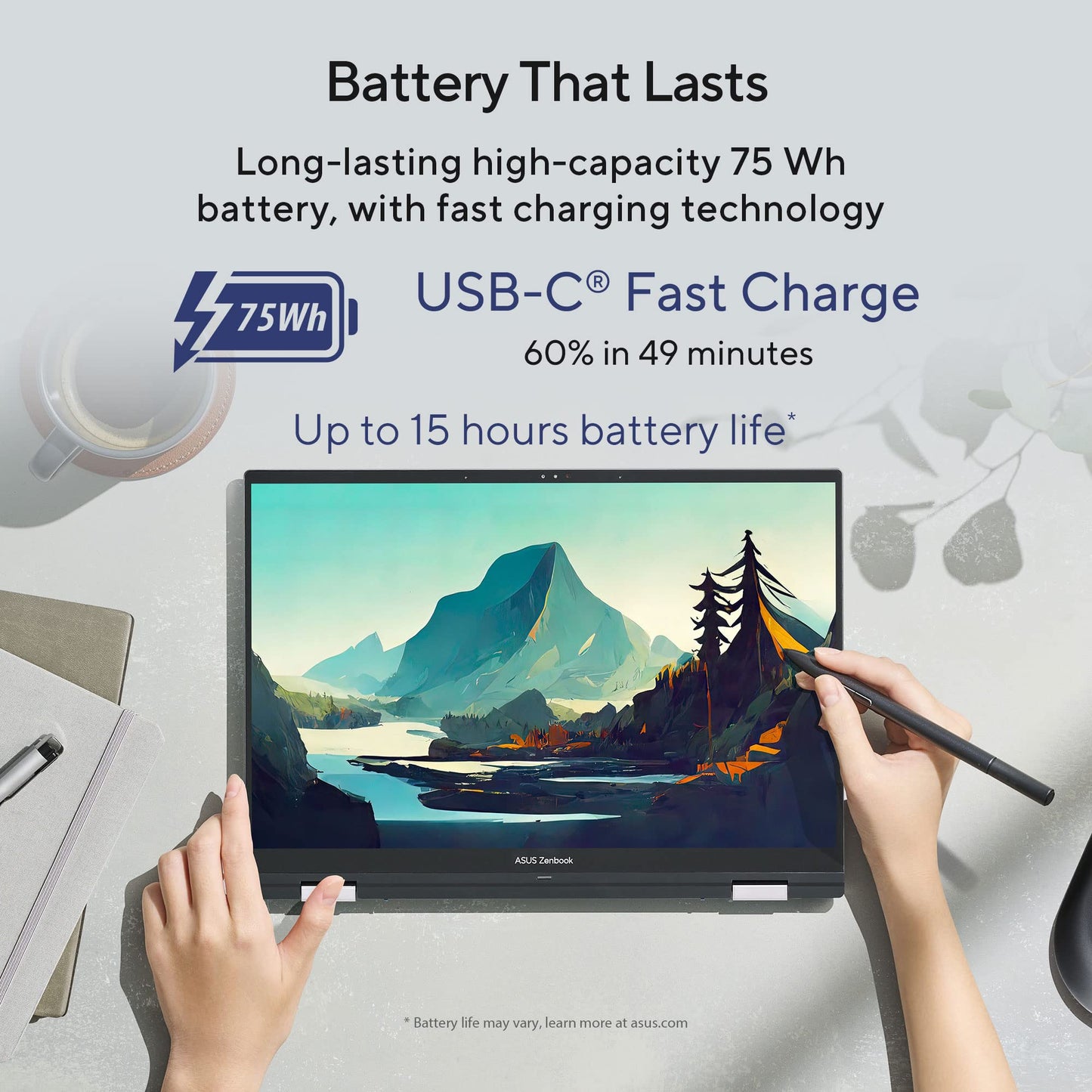(Brand Refurbished) ASUS Zenbook 14 Flip OLED (2023), Intel Core Evo I7-1360P 13Th Gen, 14" (35.56 Cm) 2.8K 90Hz OLED, (16Gb Ram & 1Tb Ssd), Up3404Va-Kn753Ws Eos 2 Messenger Bag (Black) - Windows
