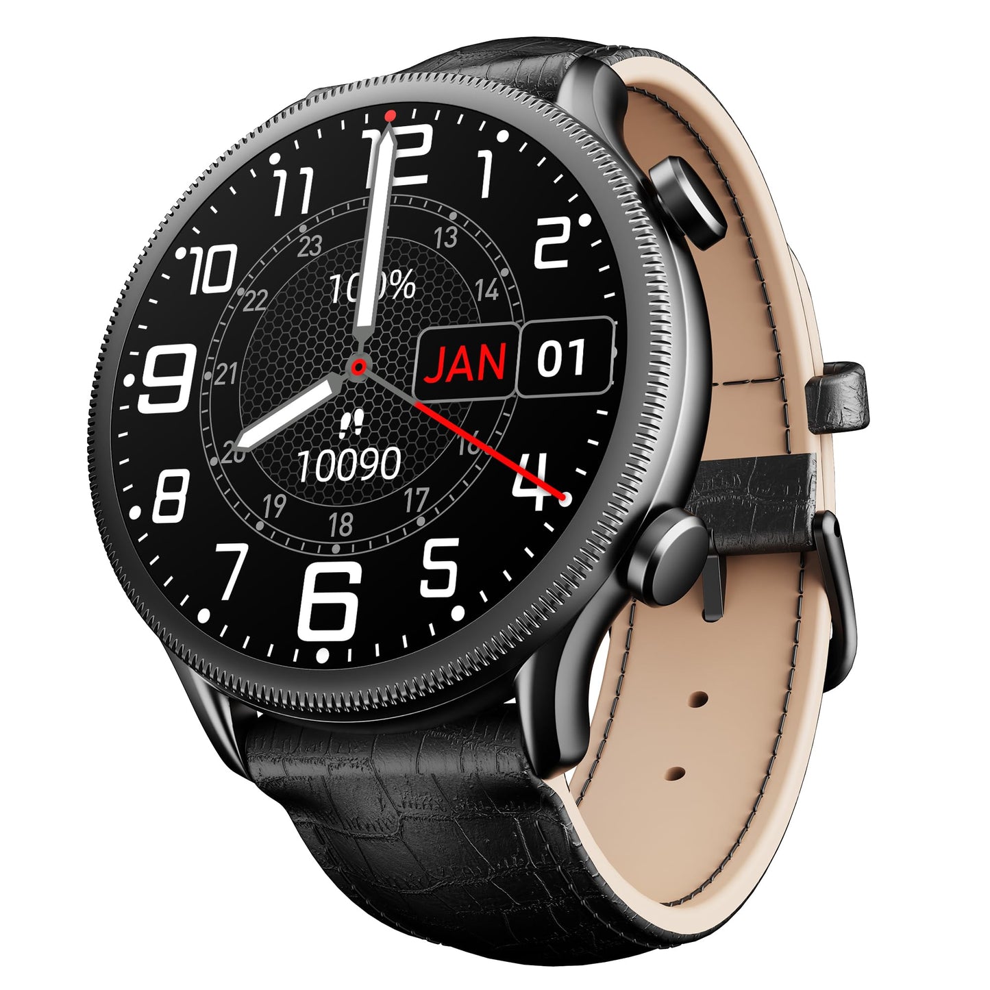 (Without box)boAt Lunar Orb w/ 1.45" (3.6 cm) AMOLED Display, BT Calling, DIY Watch Face Studio, Coins, Crest App Health Ecosystem, Live Cricket & Football Scores, IP67, Smart Watch for Men & Women(Active Black)