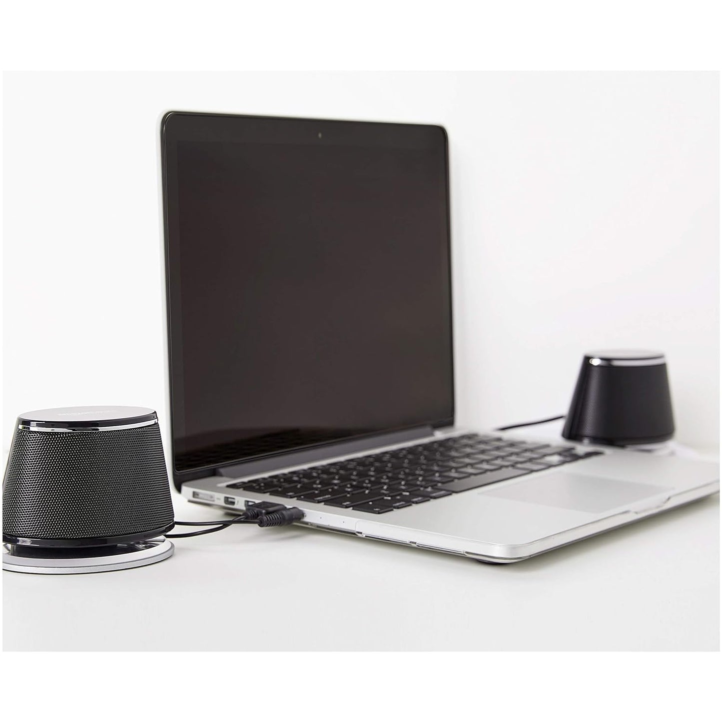 (Open Box) amazon basics Usb-Powered Pc Computer Speakers With Dynamic Sound | Black, 2.4 Watts