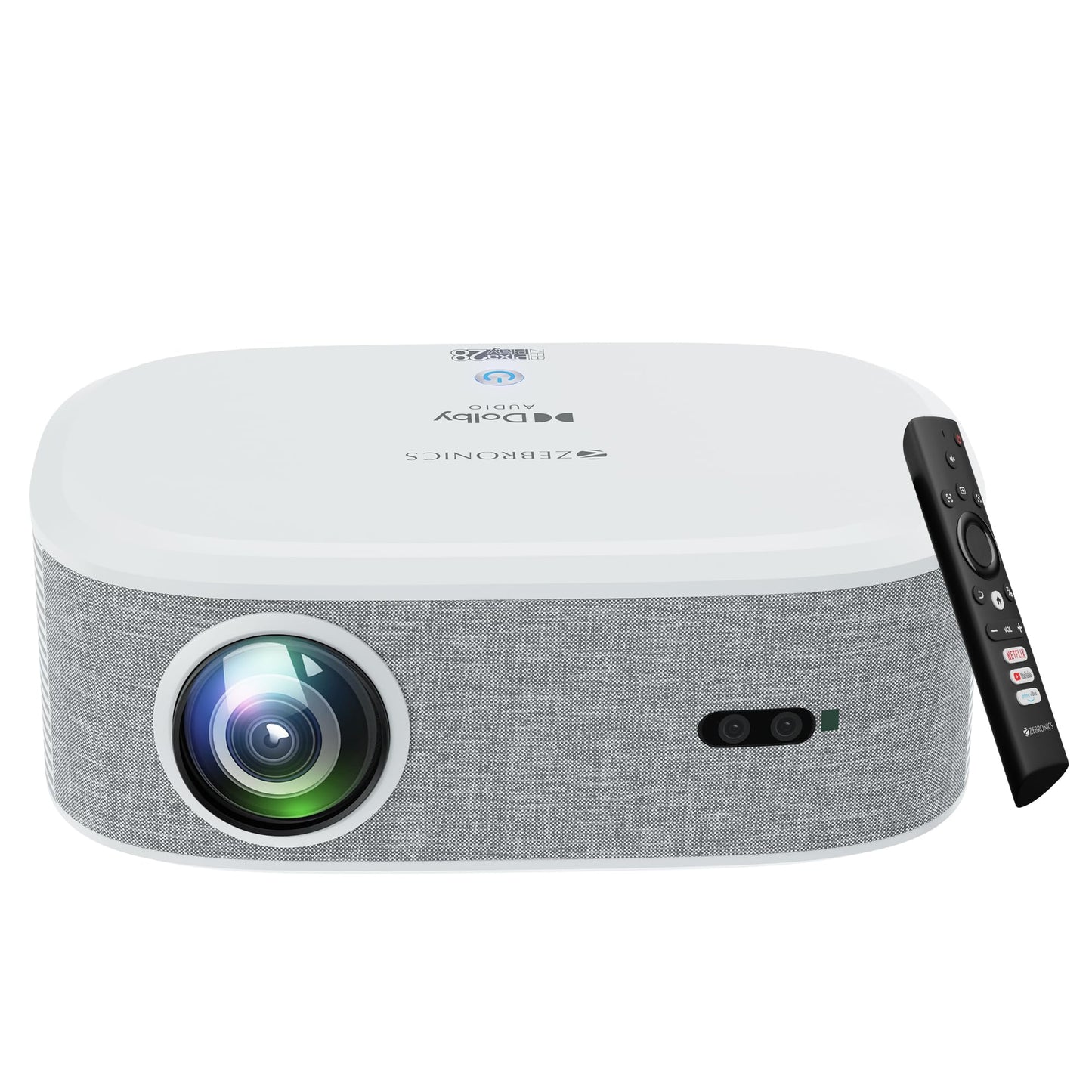 (Open Box) ZEBRONICS PIXAPLAY 15 Smart LED Projector with Dolby Audio, 5500 lumens, 4K Support, 180 Inch Screen Size, Supports Miracast, Bluetooth, USB, HDMI, WiFi, APP Support, 1080p Native