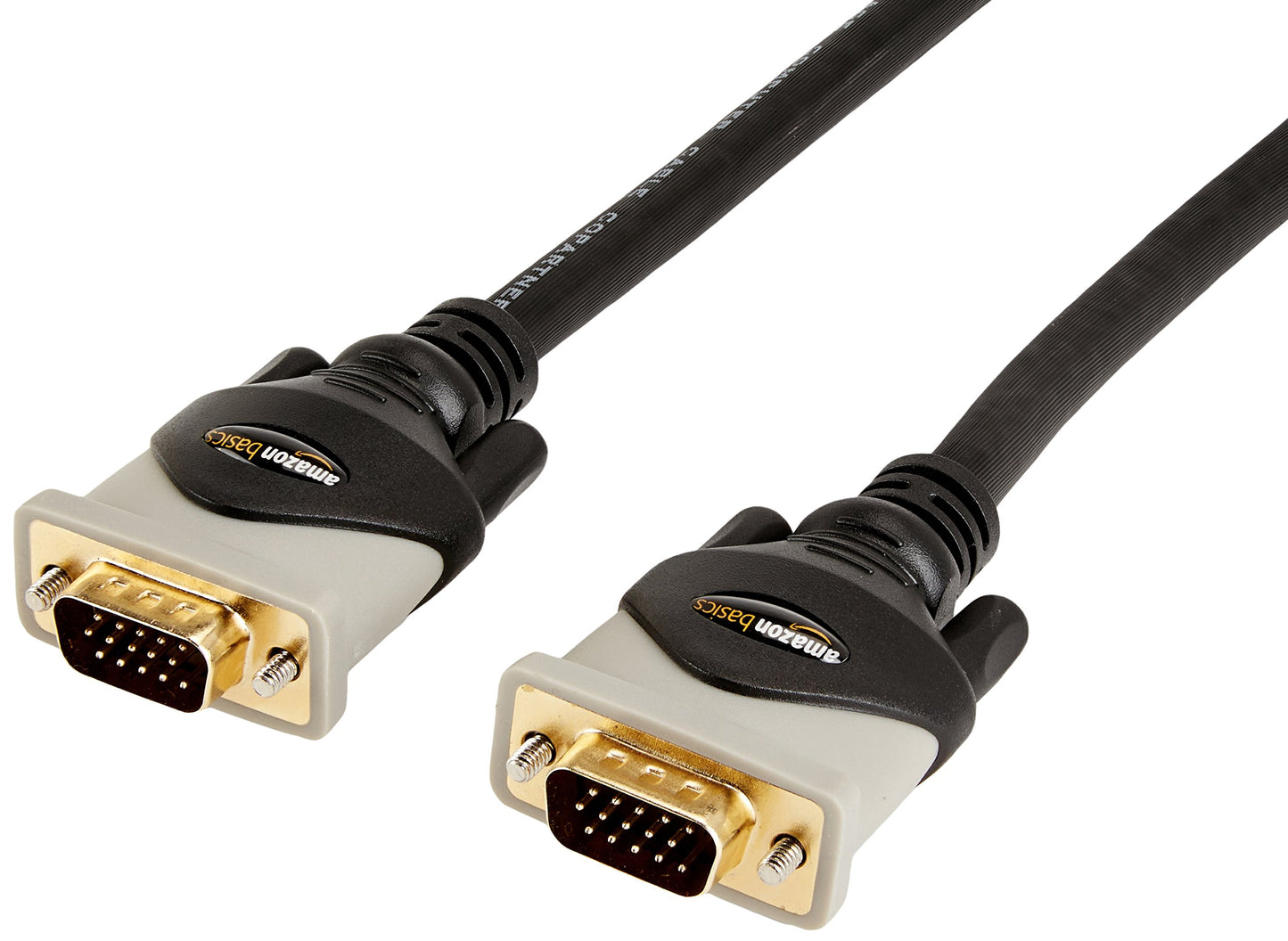 (Open Box) Amazon Basics 10-Feet VGA to VGA Cable & High-Speed HDMI Cable, 3 Feet - Supports Ethernet, 3D, 4K video,Black