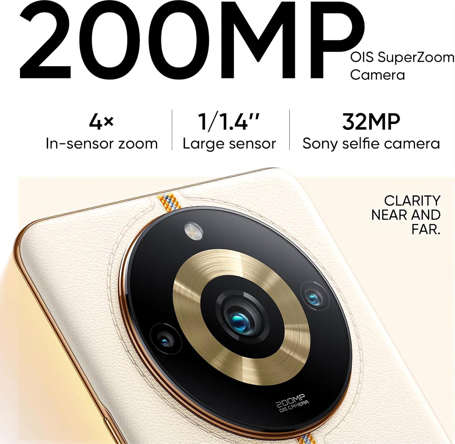 (Open Box) realme 11 Pro+ 5G (Sunrise Beige, 8GB RAM, 256GB Storage) | 120 Hz Curved Display | 200MP ProLight Camera | 7050 5G Dimensity | 12GB Dynamic RAM | Premier Vegan Leather Finish Design