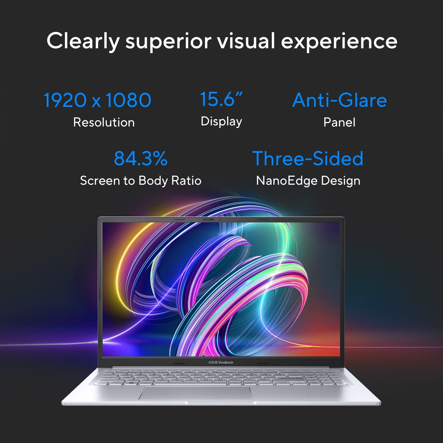 (Brand Refurbished)ASUS Vivobook 15X (2023), Intel Core i3-1315U 13th Gen, 15.6" (39.62 cms) FHD, Thin and Light Laptop (8GB/512GB SSD/Windows 11/Office 2021/Backlit KB/Silver/1.6 kg), K3504VAB-NJ322WS