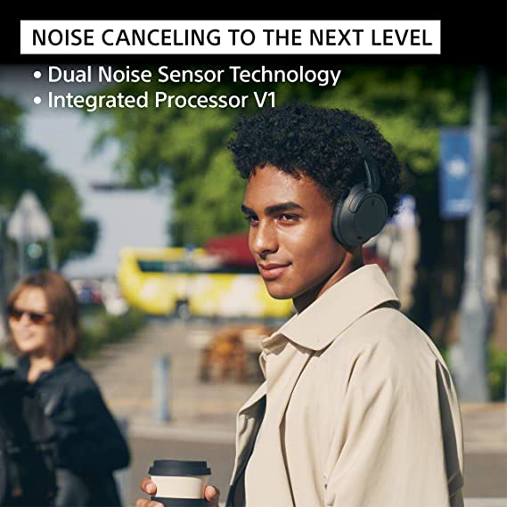 (Open Box) Sony WH-CH720N, Wireless Over-Ear Active Noise Cancellation Headphones with Mic, up to 35 Hours Playtime, Multi-Point Connection, App Support, AUX & Voice Assistant Support for Mobile Phones (Black)