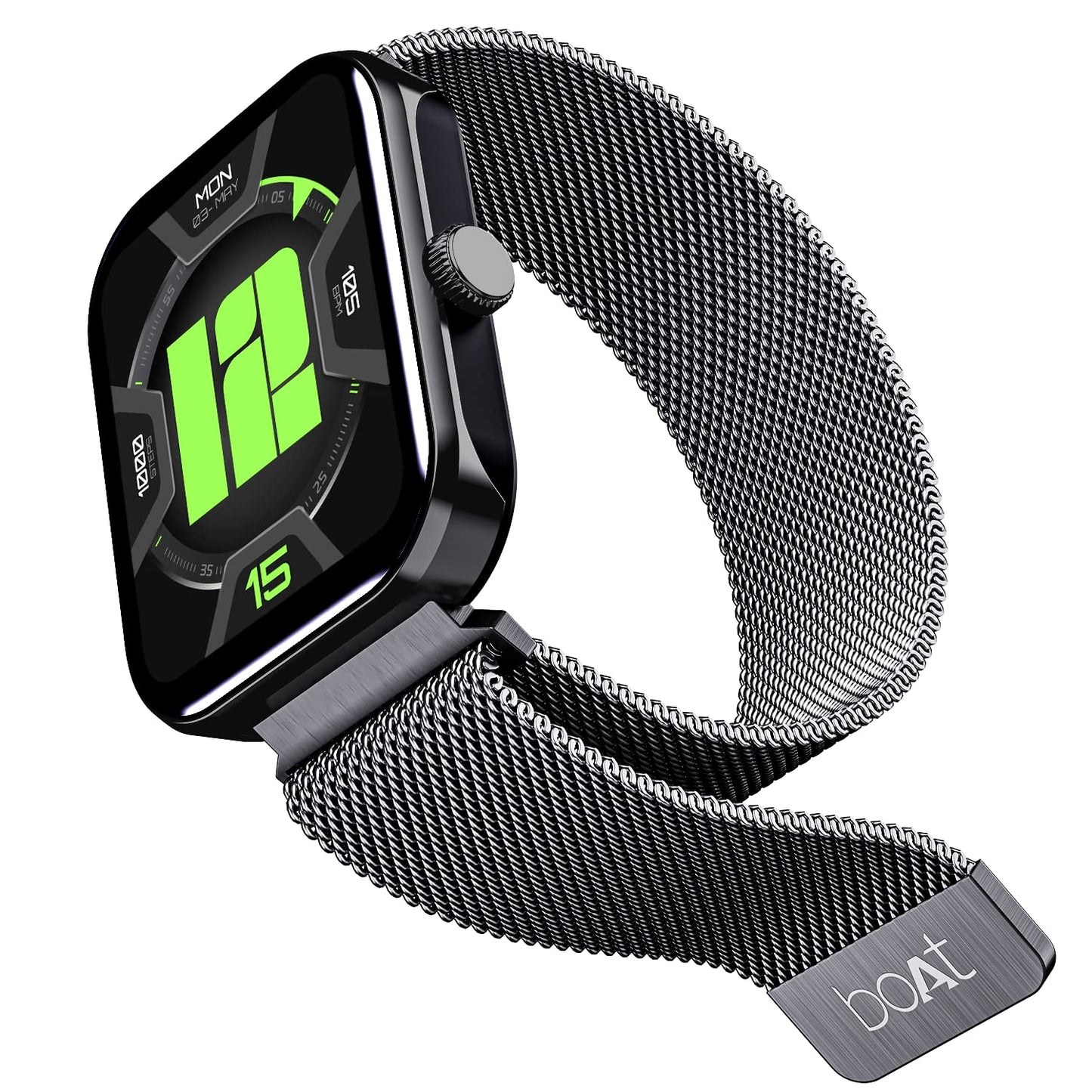 (Open Box) boAt Ultima Call Max Smart Watch w/ 2" Big HD Display, Advanced BT Calling, 100+ Sports Modes, 10 Days Battery Life, Multiple Watch Faces, IP68, HR & SpO2, Sedentary Alerts(Active Black)