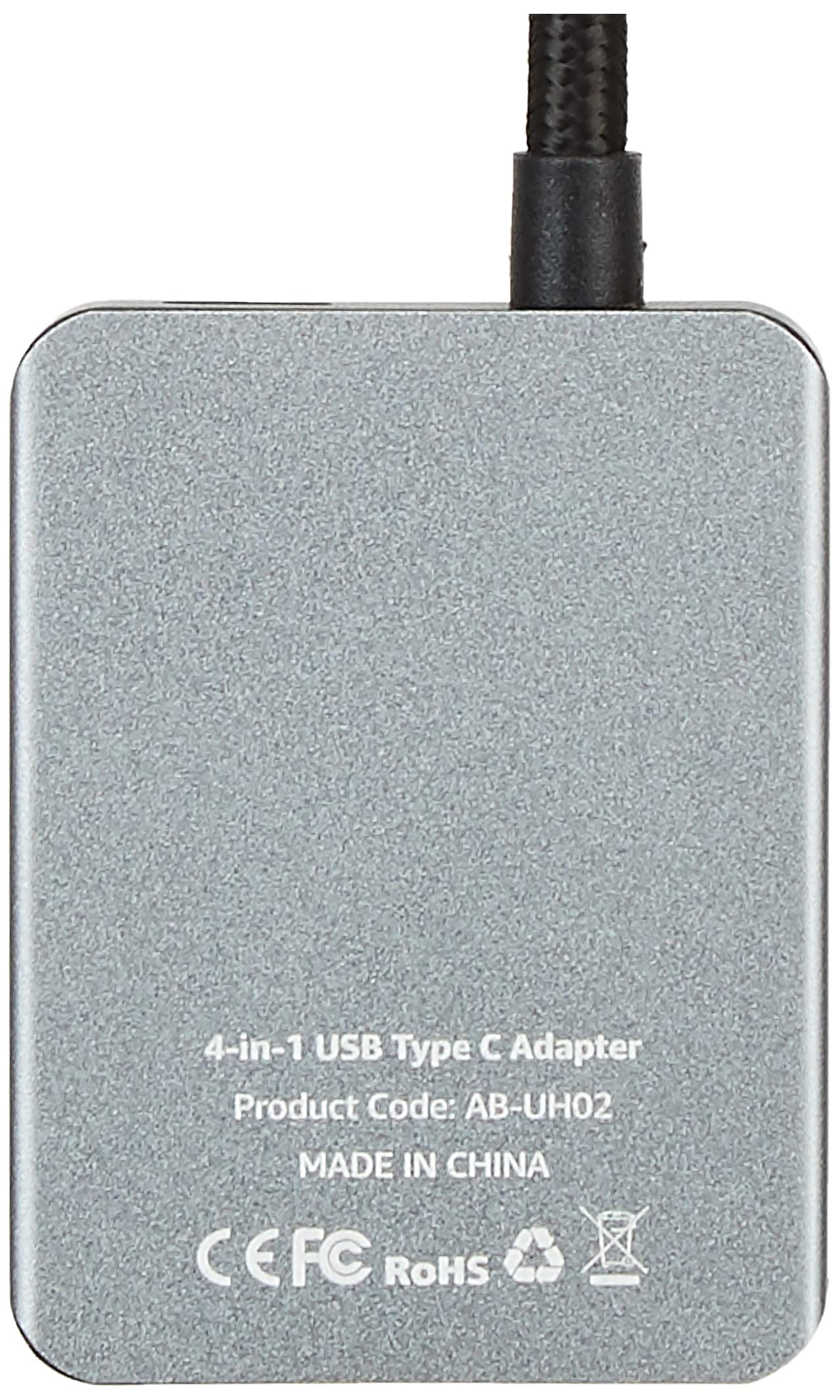 (Open Box) amazon basics 4-in-1 USB Type C Adapter (Grey) Port