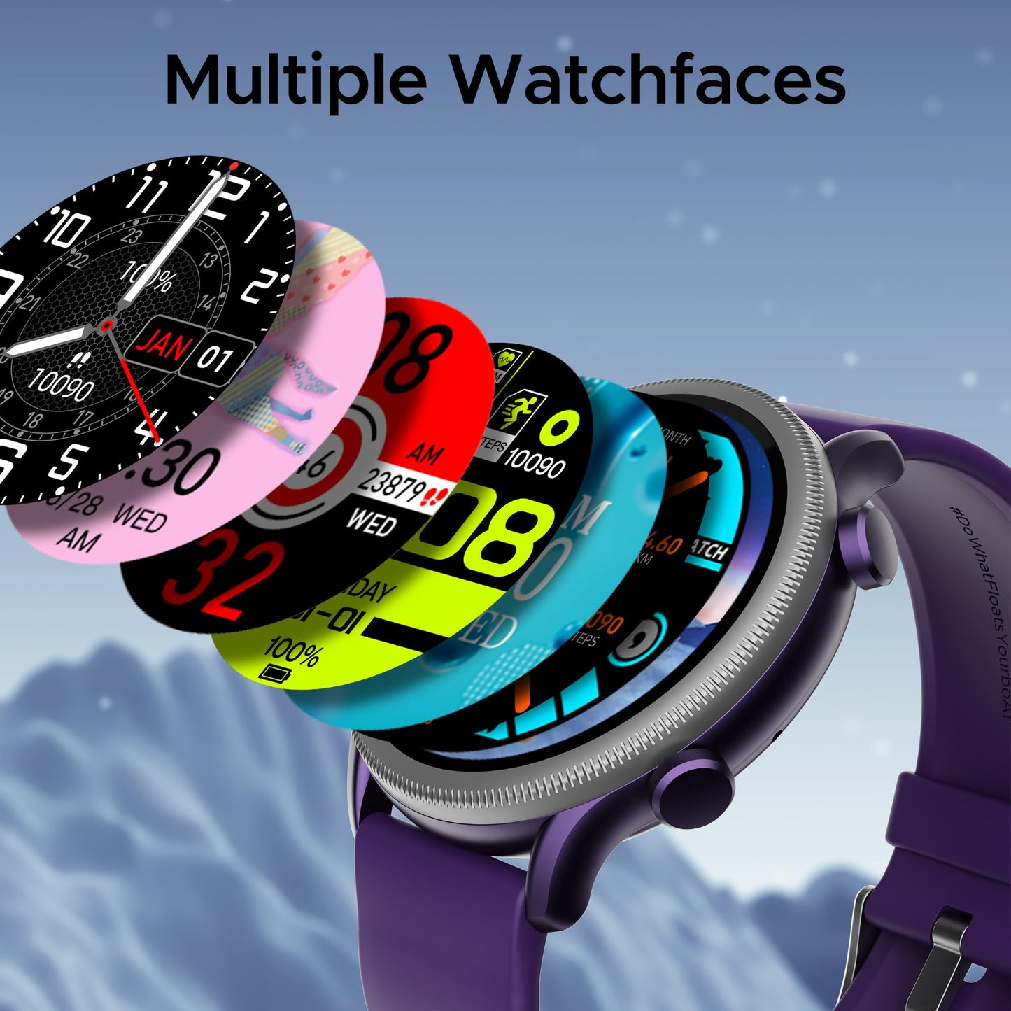 (Without box)boAt Lunar Orb w/ 1.45" (3.6 cm) AMOLED Display, BT Calling, DIY Watch Face Studio, Coins, Crest App Health Ecosystem, Live Cricket & Football Scores, IP67, Smart Watch for Men & Women(Active Black)