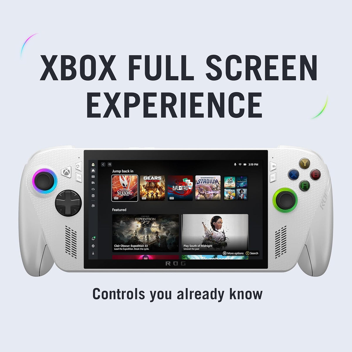 (Brand Refurbished) ASUS ROG XBOX Ally (2025) RC73YA-NH010W, AMD Ryzen Z2 A Processor,16GB RAM, 512GB SSD, 7"/17.8cm, FHD, Touchscreen,120Hz, 500 nits, Windows 11 Home, White