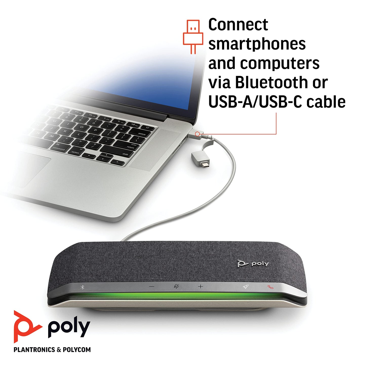 (Open Box)Poly Sync 40 Microsoft Teams USB-A, USB-C & Bluetooth Smart Speakerphone 216875-01